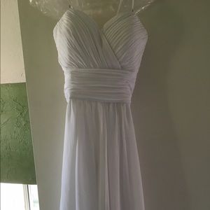 White sweetheart knee length dress