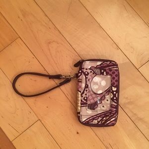 31 bags purple phone wristlet