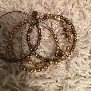 Alex and Ani gold bracelets