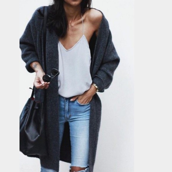 Mossimo Supply Co. Sweaters - Long gray cardigan