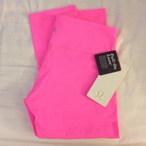 Lululemon Wunder Under Pink Crops