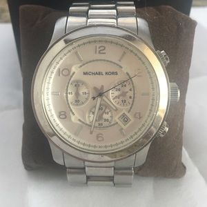 Men's Silver Michael Kors ⌚️