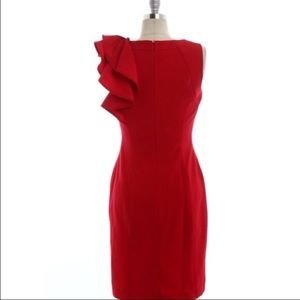 Gorgeous Calvin Klein sheath dress with ruffle