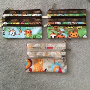 3 LeSportsac makeup bags