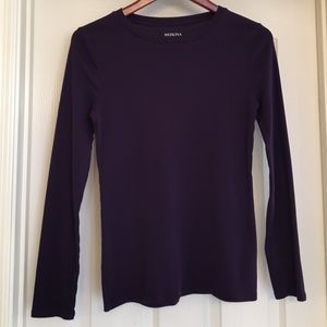 Merona Plum Long Sleeve Ultimate Tee