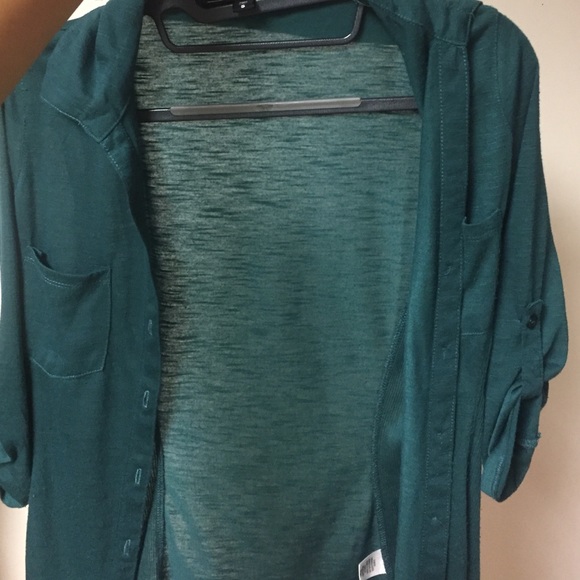 Green button down - Picture 2 of 2