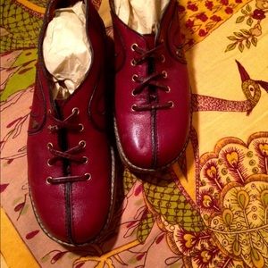 Vintage Cherry Red Italian Platform Sneakers