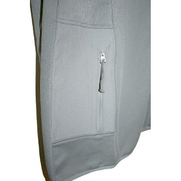 Gray Birdseye Pattern Fleece Jacket NWT - Picture 2 of 4