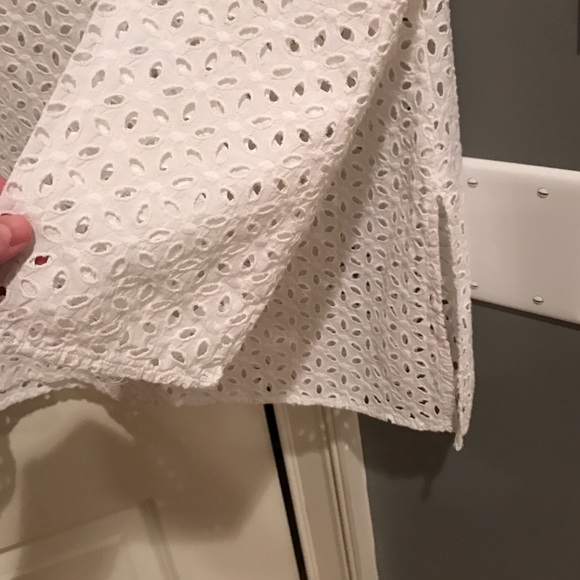white eyelet coverup tunic - Picture 4 of 4
