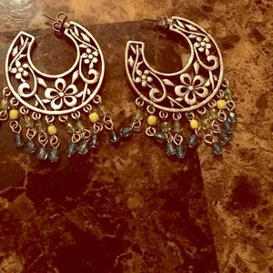 Beaded hoop earrings
