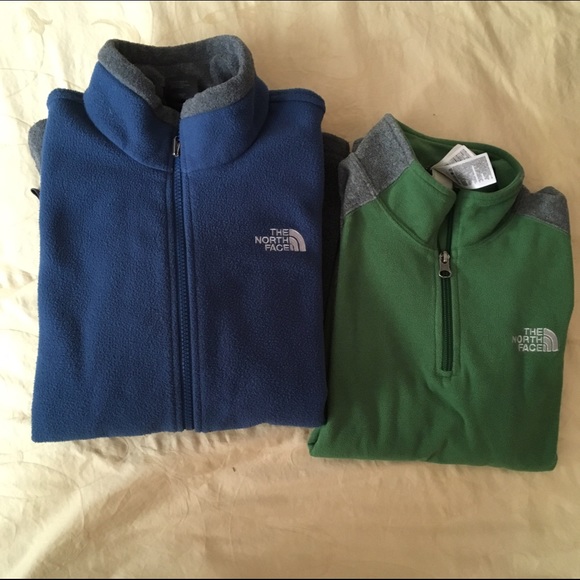 North Face fleece sweaters 💚💙