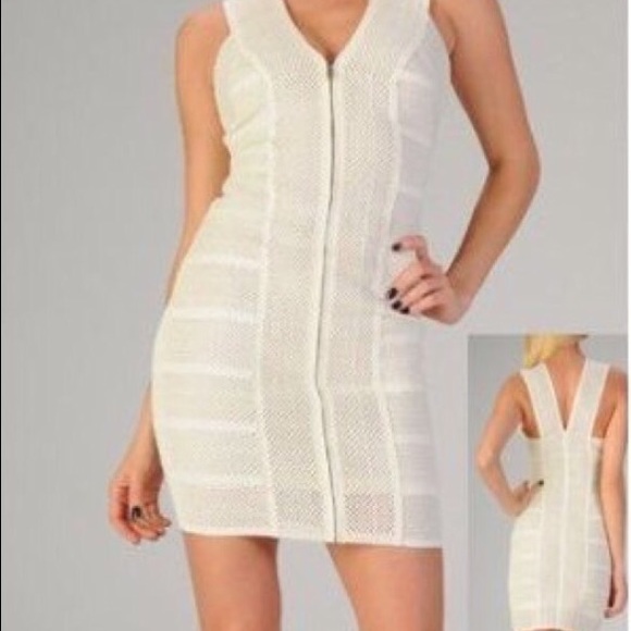 WOW Couture perforated mesh mini bandage dress M