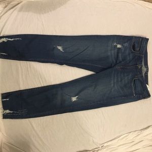 Zara Z1975 denim, distressed