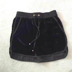 Juicy Couture black velour mini skirt