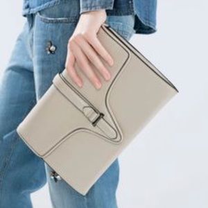 ZARA Buckle Detail Clutch