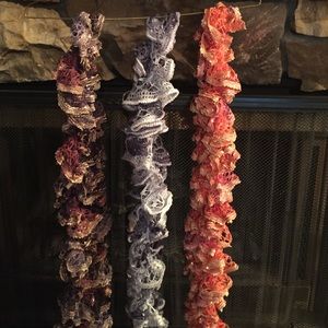 Hand made crocheted scarfs