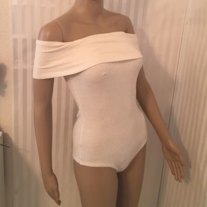 Cream body suit