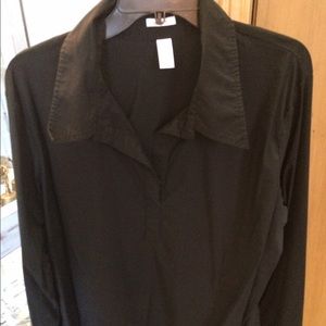 Oxford style shirt with no front buttons