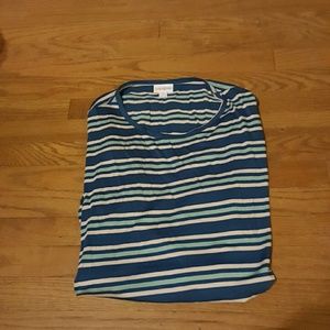 XS Lularoe blue striped Irma