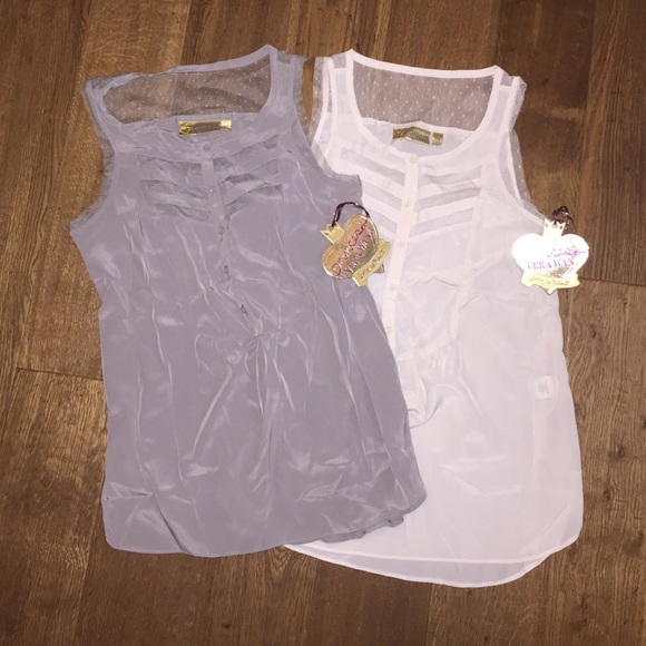 Two Vera wang tops. Both xsmall.