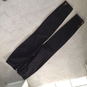 American Apparel black high waisted stretch jean