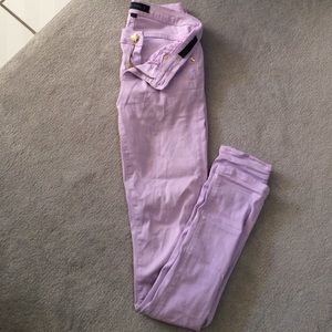 Juicy Couture lavender skinny jeans