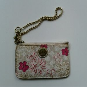 Coach floral print card case
