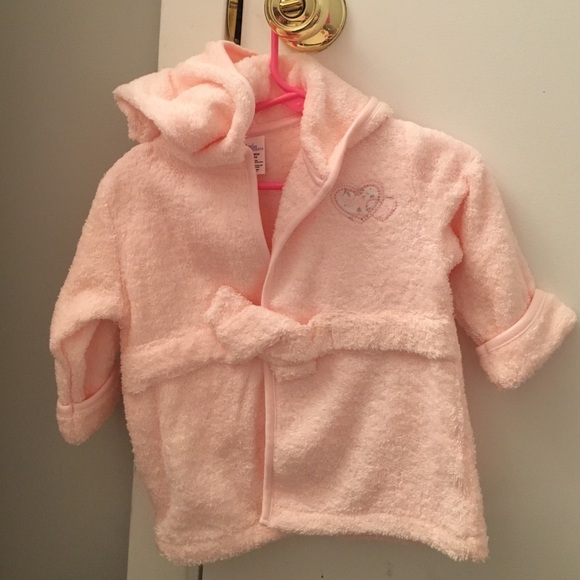 New! Little Wonders Pink Bathrobe size 0-9 months - Picture 1 of 3