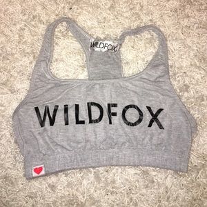 wildfox gray sports bra
