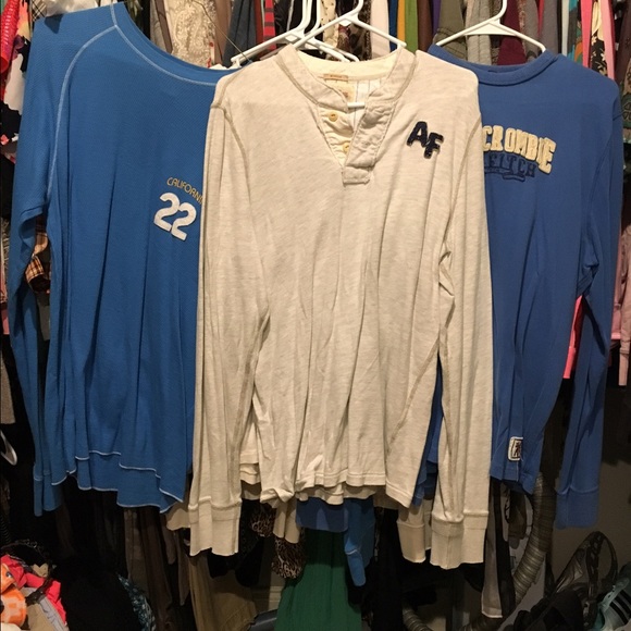 Men's Abercrombie & Hollister Long Sleeve Shirts 3