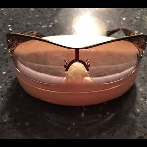 Coach Noelle gold brown tortoise sunglasses