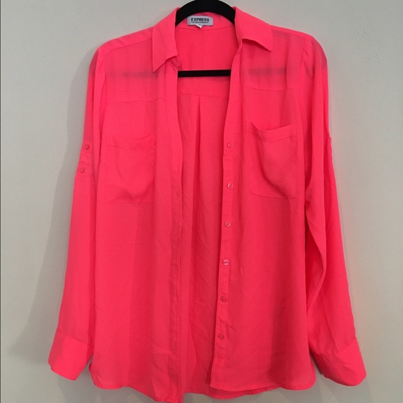 Hot pink Express Portofino shirt