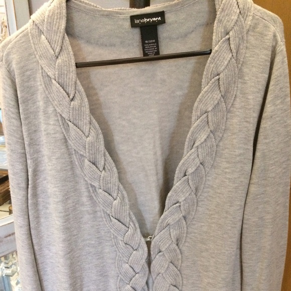 Gray sweater with braid detail