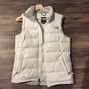 North face White Puffer Vest