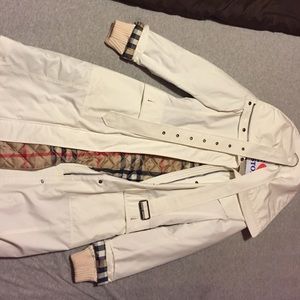 Burberry trench coat.