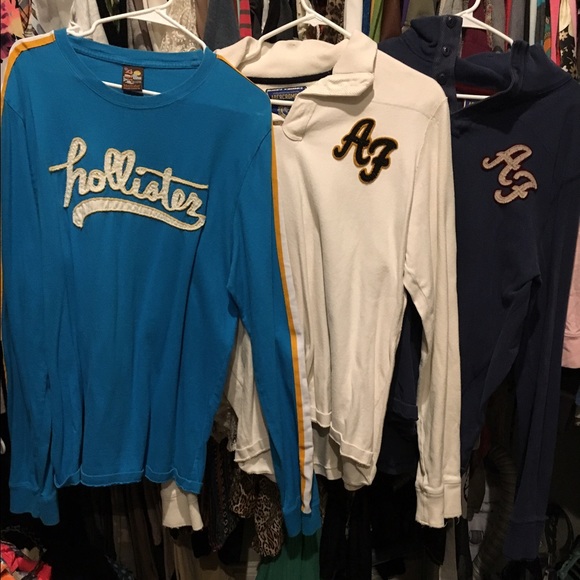 Men's Abercrombie & Hollister Long Sleeve Shirts