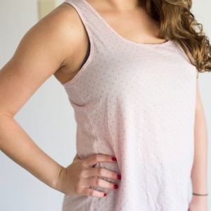 Pink and gold dot Tank