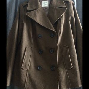 Chocolate brown pea coat