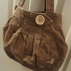 Brown Roxy Purse with Heart pattern