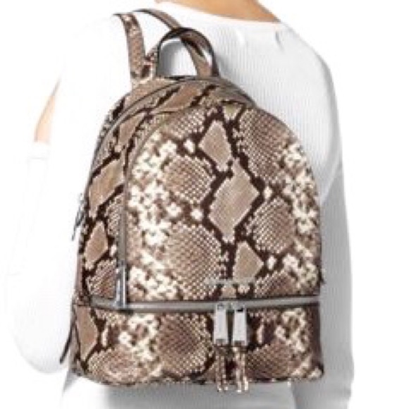 New Michael Kors leopard print rhea backpack