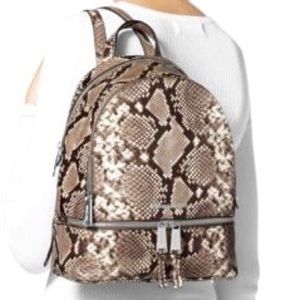New Michael Kors leopard print rhea backpack