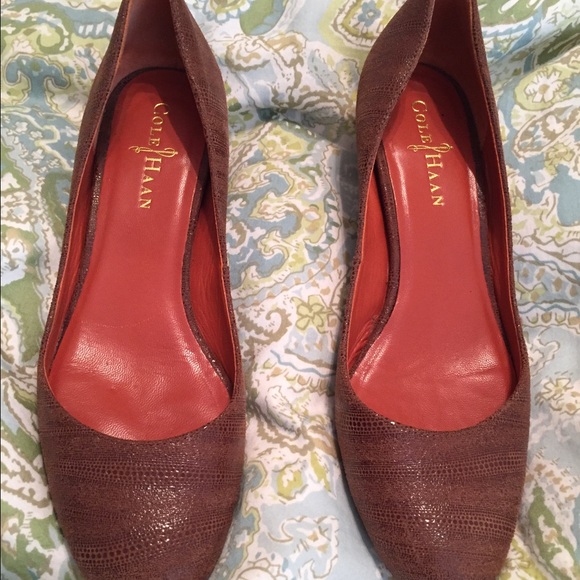 Cole Hann Nike air brown wedges