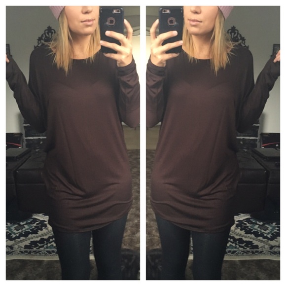 SALE Chocolate ⚫️ LS Dolman Tunic FINAL PRICE