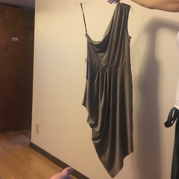 BEBE Kardashians One Shoulder Microsuede Dress - Picture 1 of 4