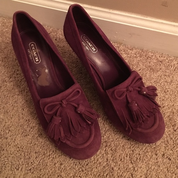Coach Suede Wedge Shoe