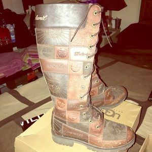 Tall brown timberlands