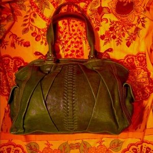 Lucky Brand Large Green Leather Bag