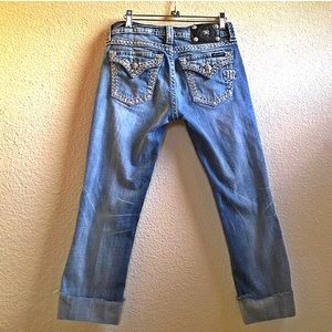 Miss Me Crop Jeans with A/B Crystal Detail