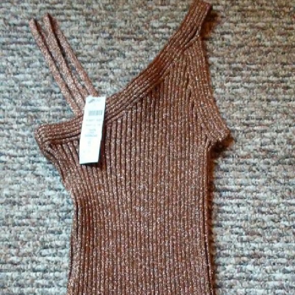 Womens NWT xs bronze Cache shirt