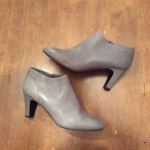J.Crew gray leather booties